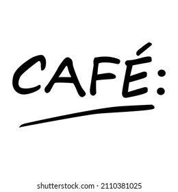 Cafe Logo Text Typhography Vector Design