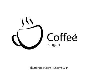 cafe logo vector design. coffee cup.