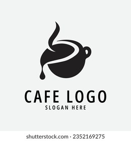 cafe logo vector illustration design