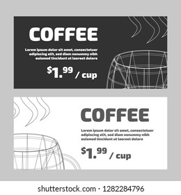 Cafe marketing banners set