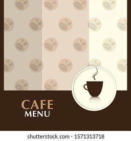 Cafe menu background illustration design