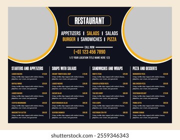 Cafe Menu Board Design template