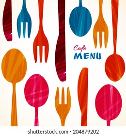 Cafe Menu Card Design template. Vector Illustration. 