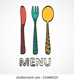 Cafe Menu Card Design template. Vector Illustration. 