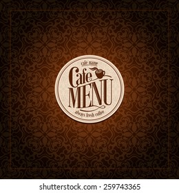 Café Menu Design Vintage Karte 