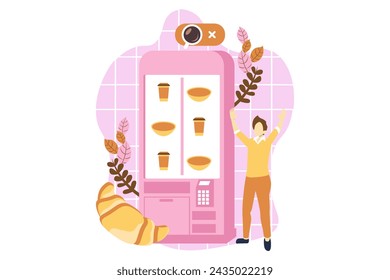 Cafe Menü Flache Design-Illustration