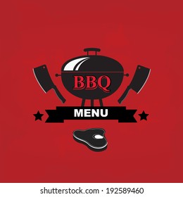 Cafe menu grill, template design.Vector illustration.