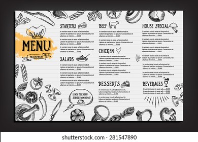 Restaurant menu background Royalty Free Stock SVG Vector and Clip Art
