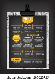 Cafe menu restaurant brochure. Food design template.