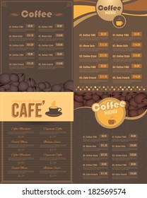 Cafe Menu Restaurant Vector Design Set