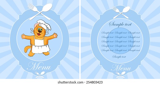 Cafe menu, template design, vector illustration. 