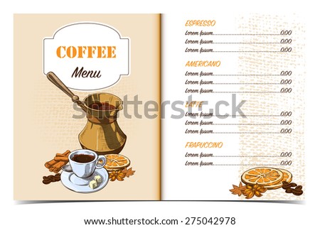 cafe menu template front page oldfashioned stock vector royalty making a menu template