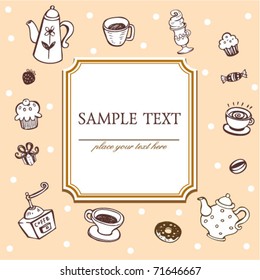 Cafe menu template, vector illustration