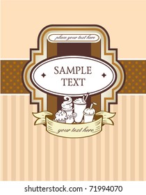 Cafe menu template, vector illustration