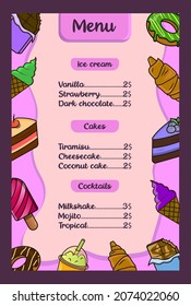 Cafe Menu Templates vector design	