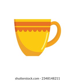 Cafe mug icon flat vector. Hot cup. Warm mug isolated