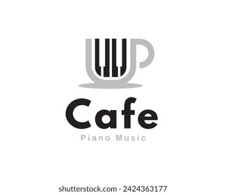 cafe music mug logo icon symbol design template illustration inspiration