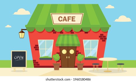cafe opening after lockdown illustration