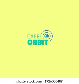 Cafe Orbit Coffe Shop logo vector