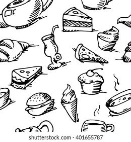 Cafe pattern background