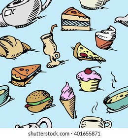 Cafe pattern background
