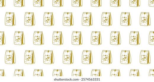 cafe pattern background. Cafe Themed Coffee Bean Pattern background. Coffee and Cafe pattern background. Vintage Coffee Doodle Pattern background.