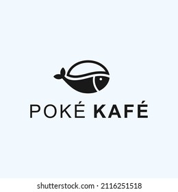 Cafe Poke Logo. Restaurant Logo