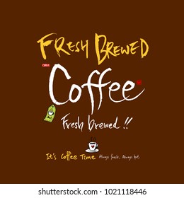 Cafe poster / Sketchy coffee illustration - vector