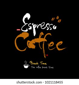 Cafe poster / Sketchy coffee illustration - vector