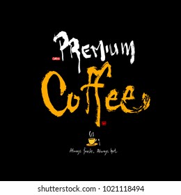 Cafe poster / Sketchy coffee illustration - vector