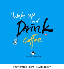 Cafe poster / Sketchy coffee illustration - vector