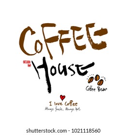 Cafe poster / Sketchy coffee illustration - vector