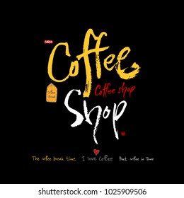 Cafe poster / Sketchy coffee illustration - vector