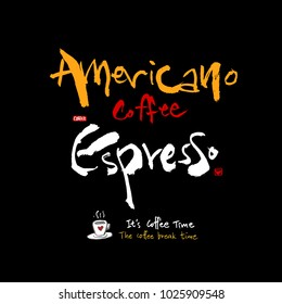 Cafe poster / Sketchy coffee illustration - vector