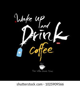 Cafe poster / Sketchy coffee illustration - vector