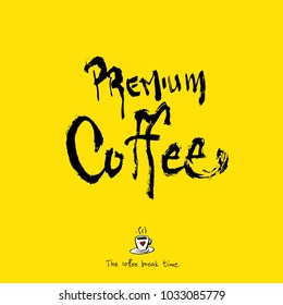 Cafe poster / Sketchy coffee illustration - vector