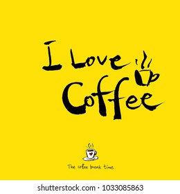 Cafe poster / Sketchy coffee illustration - vector