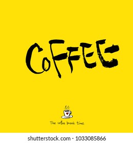 Cafe poster / Sketchy coffee illustration - vector
