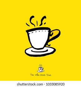 Cafe poster / Sketchy coffee illustration - vector