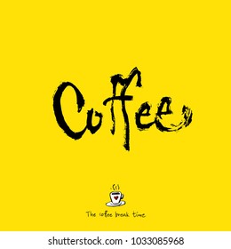 Cafe poster / Sketchy coffee illustration - vector