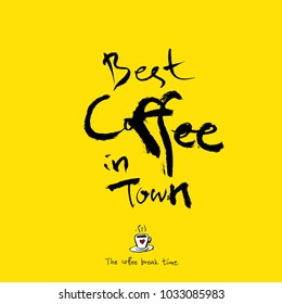 Cafe poster / Sketchy coffee illustration - vector