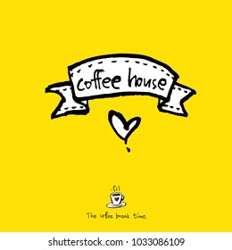 Cafe poster / Sketchy coffee illustration - vector