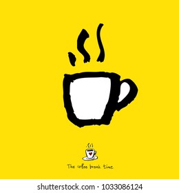 Cafe poster / Sketchy coffee illustration - vector