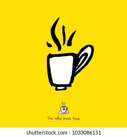 Cafe poster / Sketchy coffee illustration - vector