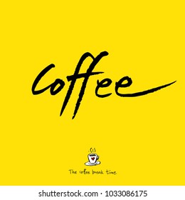 Cafe poster / Sketchy coffee illustration - vector