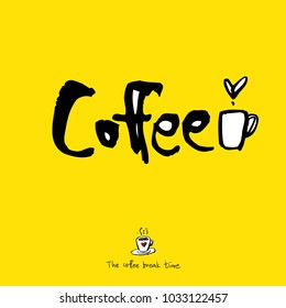 Cafe poster / Sketchy coffee illustration - vector