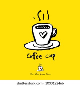 Cafe poster / Sketchy coffee illustration - vector