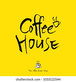 Cafe poster / Sketchy coffee illustration - vector