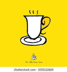 Cafe poster / Sketchy coffee illustration - vector