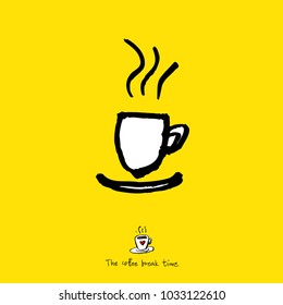 Cafe poster / Sketchy coffee illustration - vector